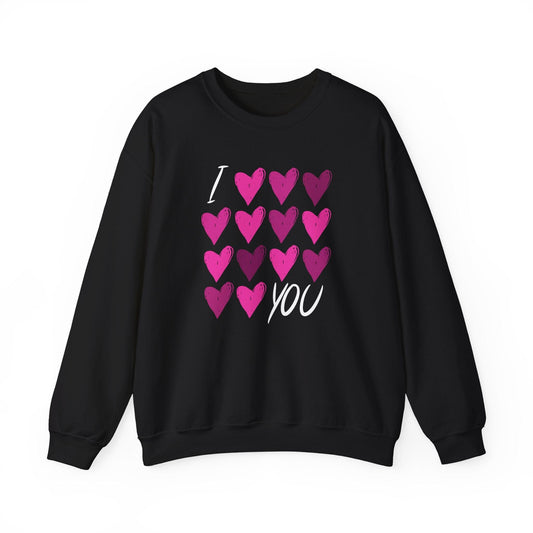 I Love, Love, Love You Hearts Shirt | Valentine Graphic Sweatshirt
