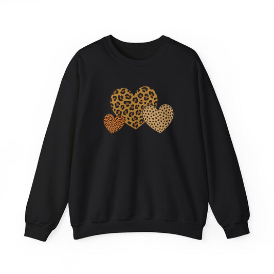 Leopard Heart Valentine Shirt | Trendy Animal Print Valentine Sweatshirt