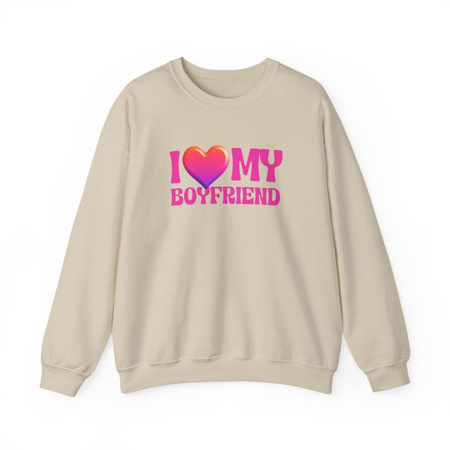 I Love My Boyfriend Valentine Shirt | Cute Heart Graphic Sweatshirt