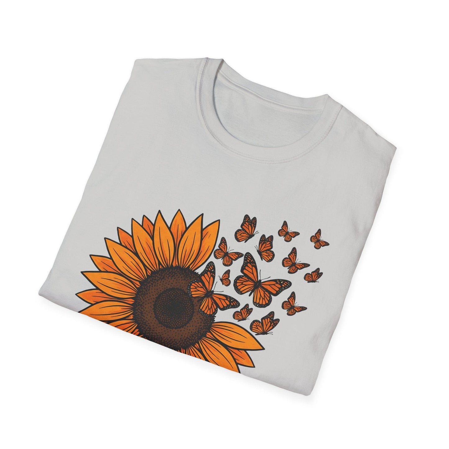 Sunflower & Monarch Butterflies Shirt | Nature-Inspired Floral Graphic Tee