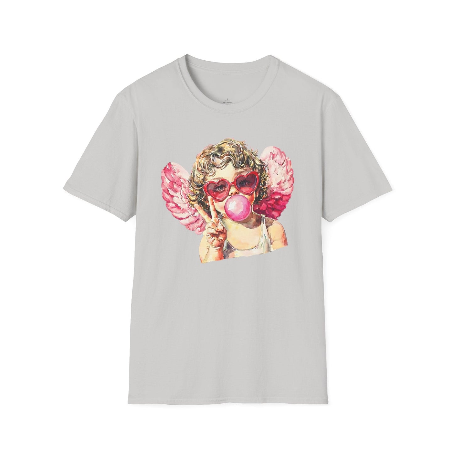 Peace Love Valentine Cupid Shirt | Bubblegum Angel Graphic Tee