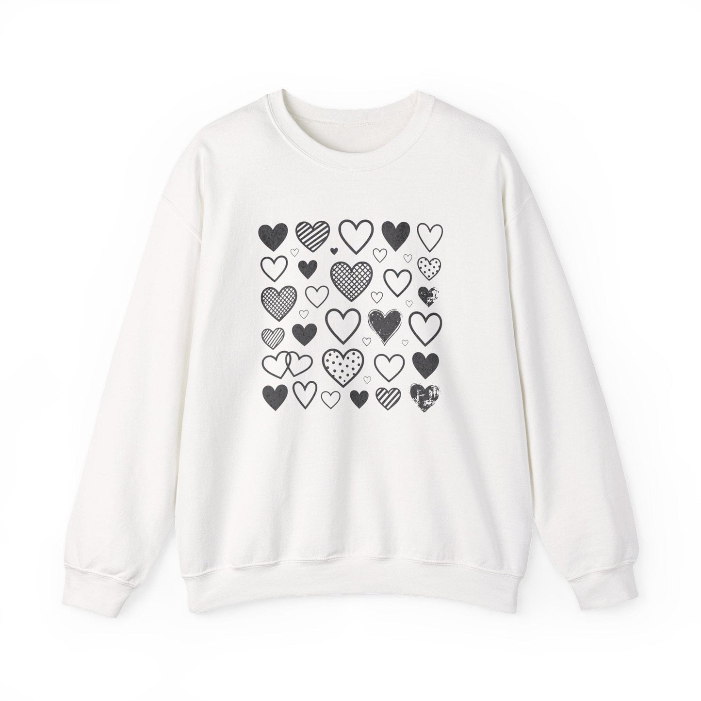 Minimalist Heart Pattern Valentine Shirt | Modern Love Graphic Sweatshirt