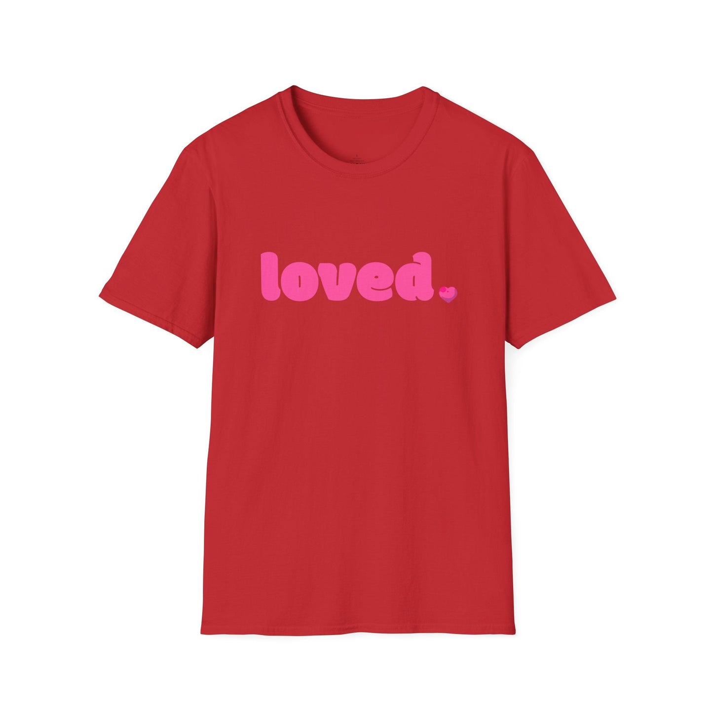 Loved Pink Valentine Shirt | Minimal Heart Valentine Tee