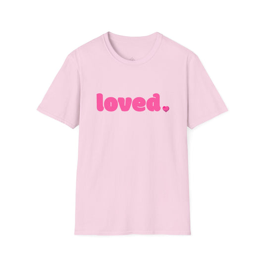 Loved Pink Valentine Shirt | Minimal Heart Valentine Tee