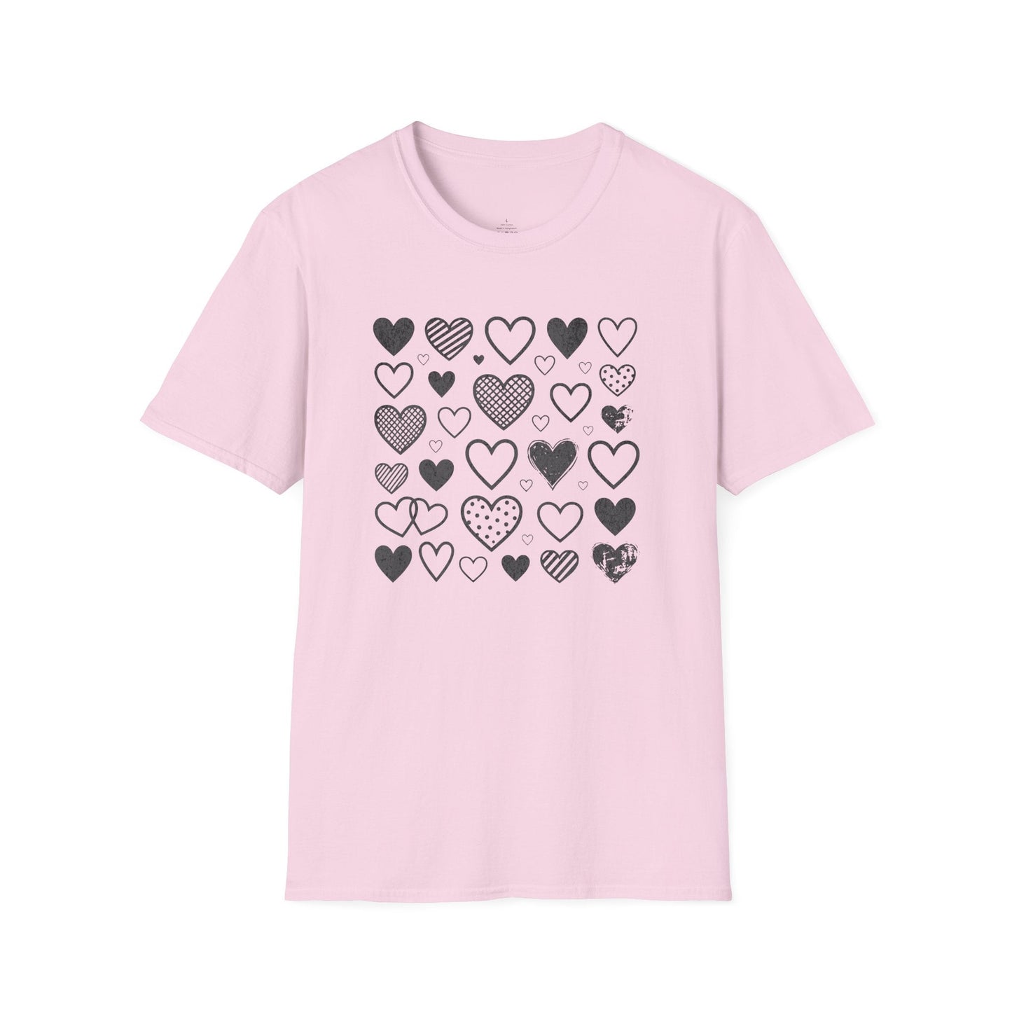 Minimalist Heart Pattern Valentine Shirt | Modern Love Graphic Tee