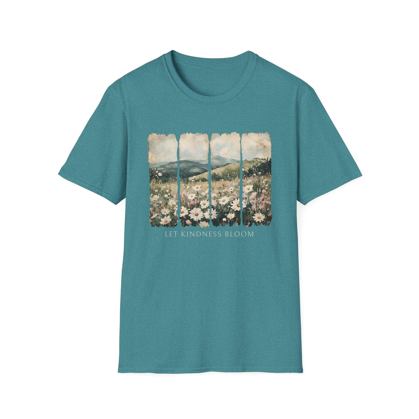 Let Kindness Bloom Shirt | Watercolor Floral Landscape Graphic Tee