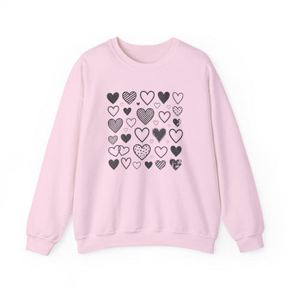 Minimalist Heart Pattern Valentine Shirt | Modern Love Graphic Sweatshirt