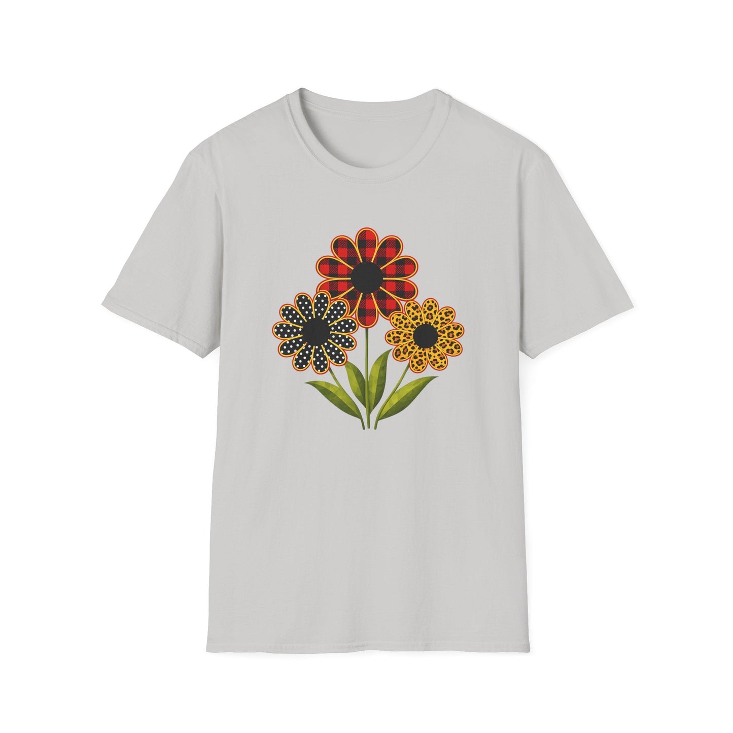 Patterned Floral Trio Shirt | Buffalo Plaid, Polka Dot & Leopard Spring Design