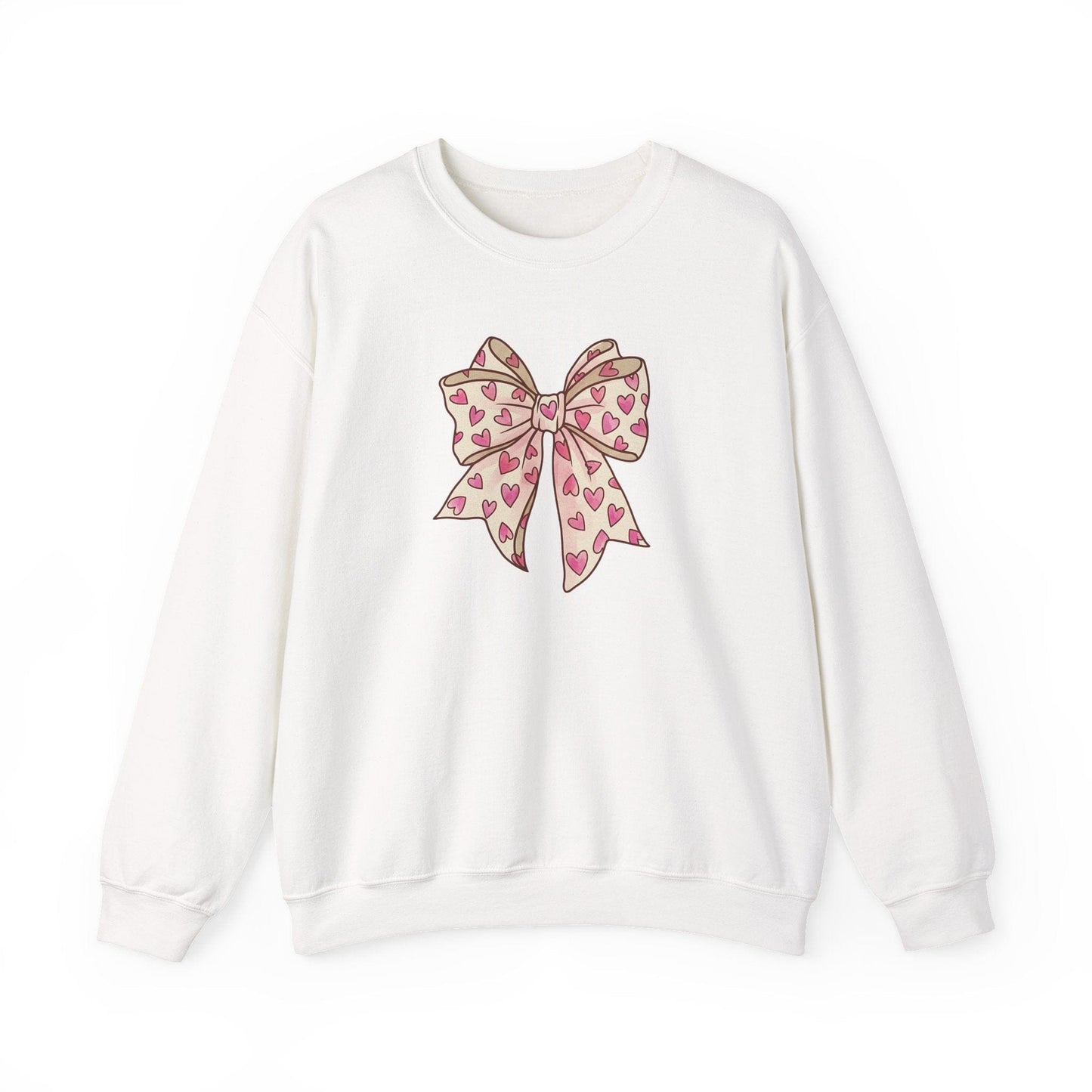 Pink Heart Bow Valentine Shirt | Cute Coquette Graphic Sweatshirt