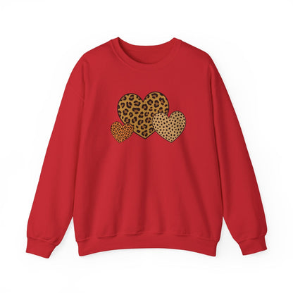 Leopard Heart Valentine Shirt | Trendy Animal Print Valentine Sweatshirt