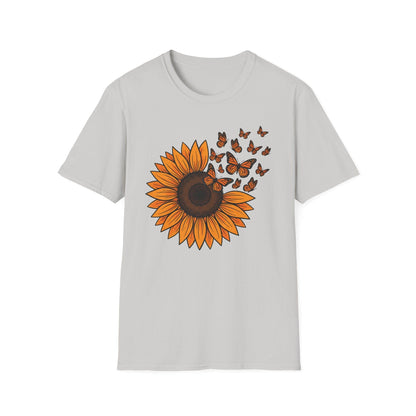Sunflower & Monarch Butterflies Shirt | Nature-Inspired Floral Graphic Tee