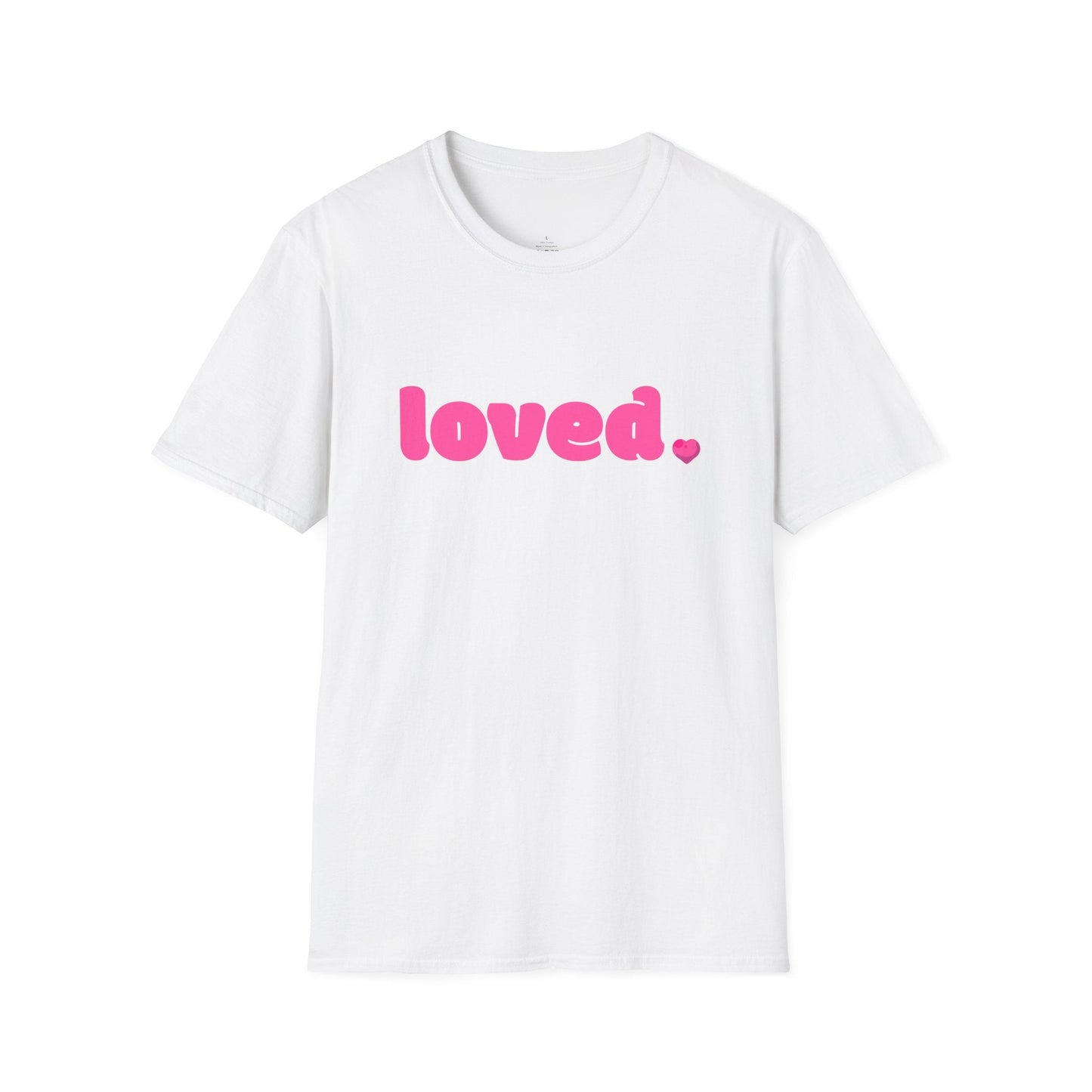Loved Pink Valentine Shirt | Minimal Heart Valentine Tee