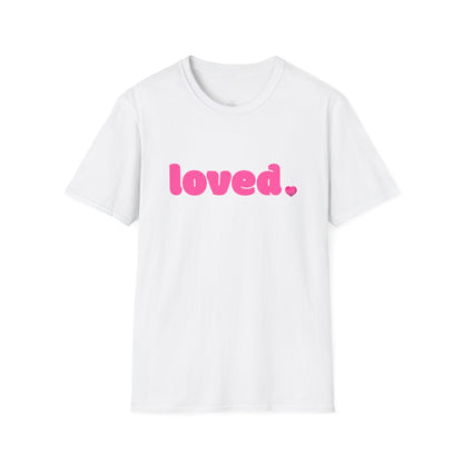 Loved Pink Valentine Shirt | Minimal Heart Valentine Tee