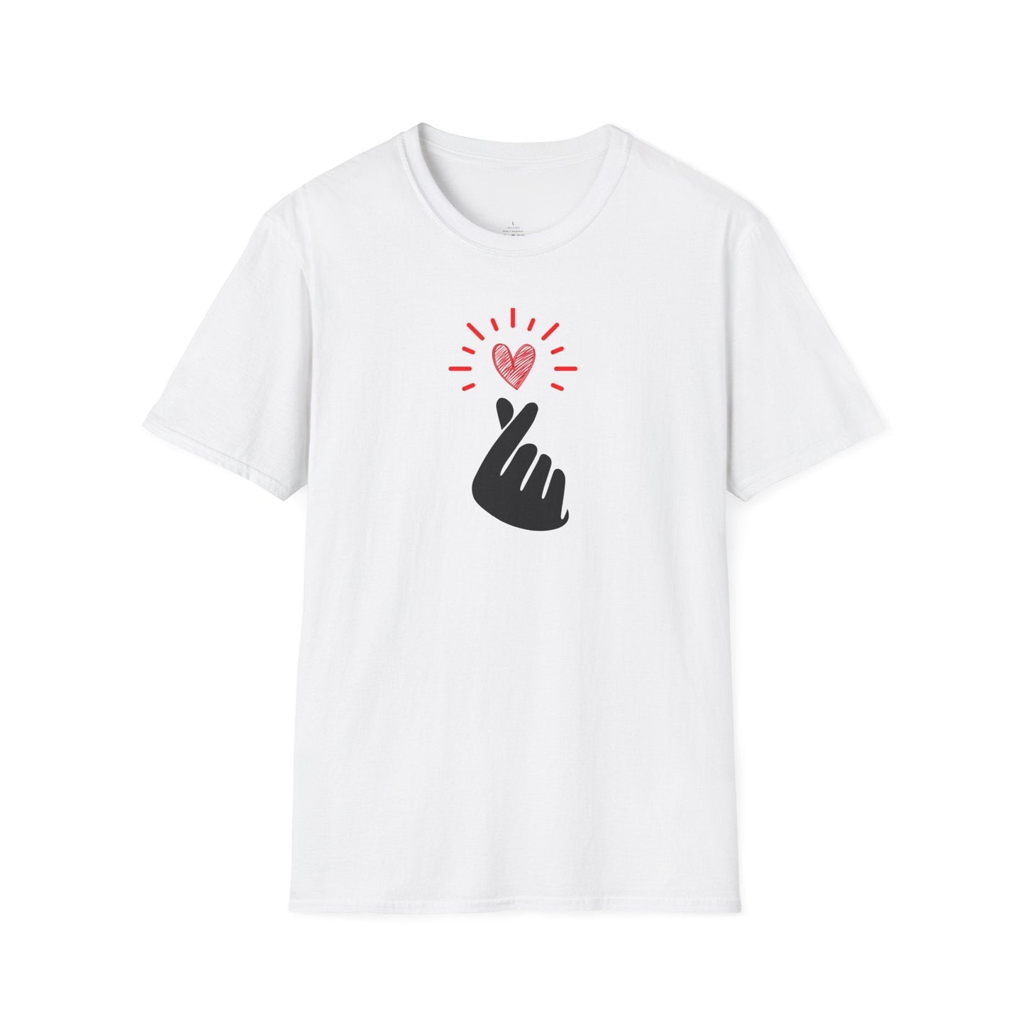 Mini Heart Gesture Shirt | Minimal Love Hand Heart Tee