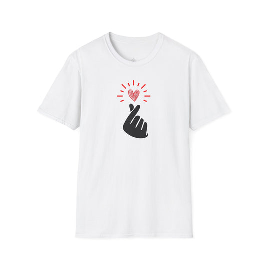 Mini Heart Gesture Shirt | Minimal Love Hand Heart Tee