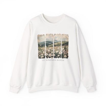 Let Kindness Bloom Shirt | Watercolor Floral Landscape Sweatshirt