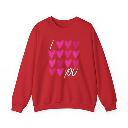 I Love, Love, Love You Hearts Shirt | Valentine Graphic Sweatshirt