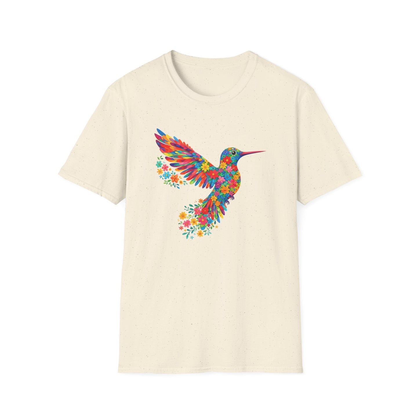 Vibrant Hummingbird Floral Shirt | Colorful Botanical Graphic t-shirt