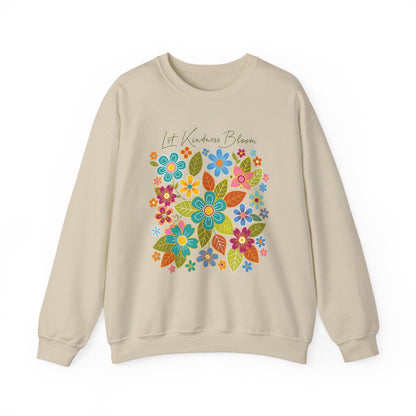 Let Kindness Bloom Sweatshirt | Colorful Floral Positivity Design