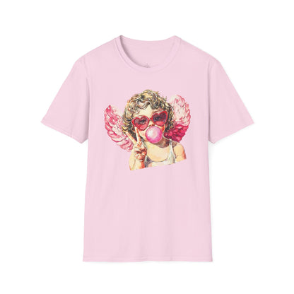 Peace Love Valentine Cupid Shirt | Bubblegum Angel Graphic Tee
