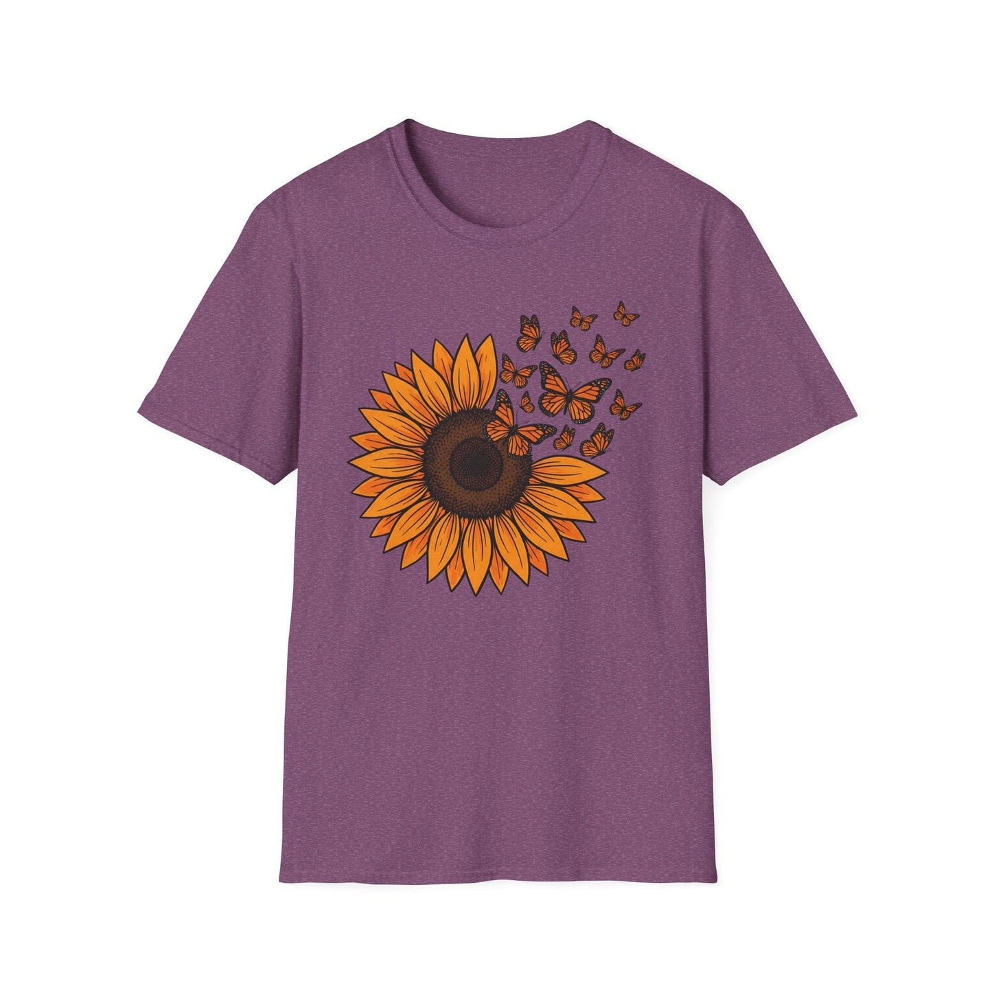 Sunflower & Monarch Butterflies Shirt | Nature-Inspired Floral Graphic Tee