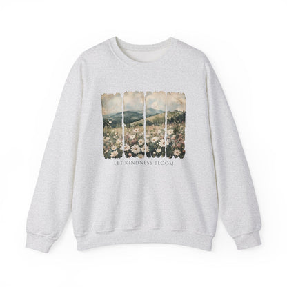 Let Kindness Bloom Shirt | Watercolor Floral Landscape Sweatshirt