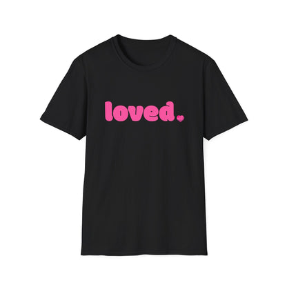 Loved Pink Valentine Shirt | Minimal Heart Valentine Tee