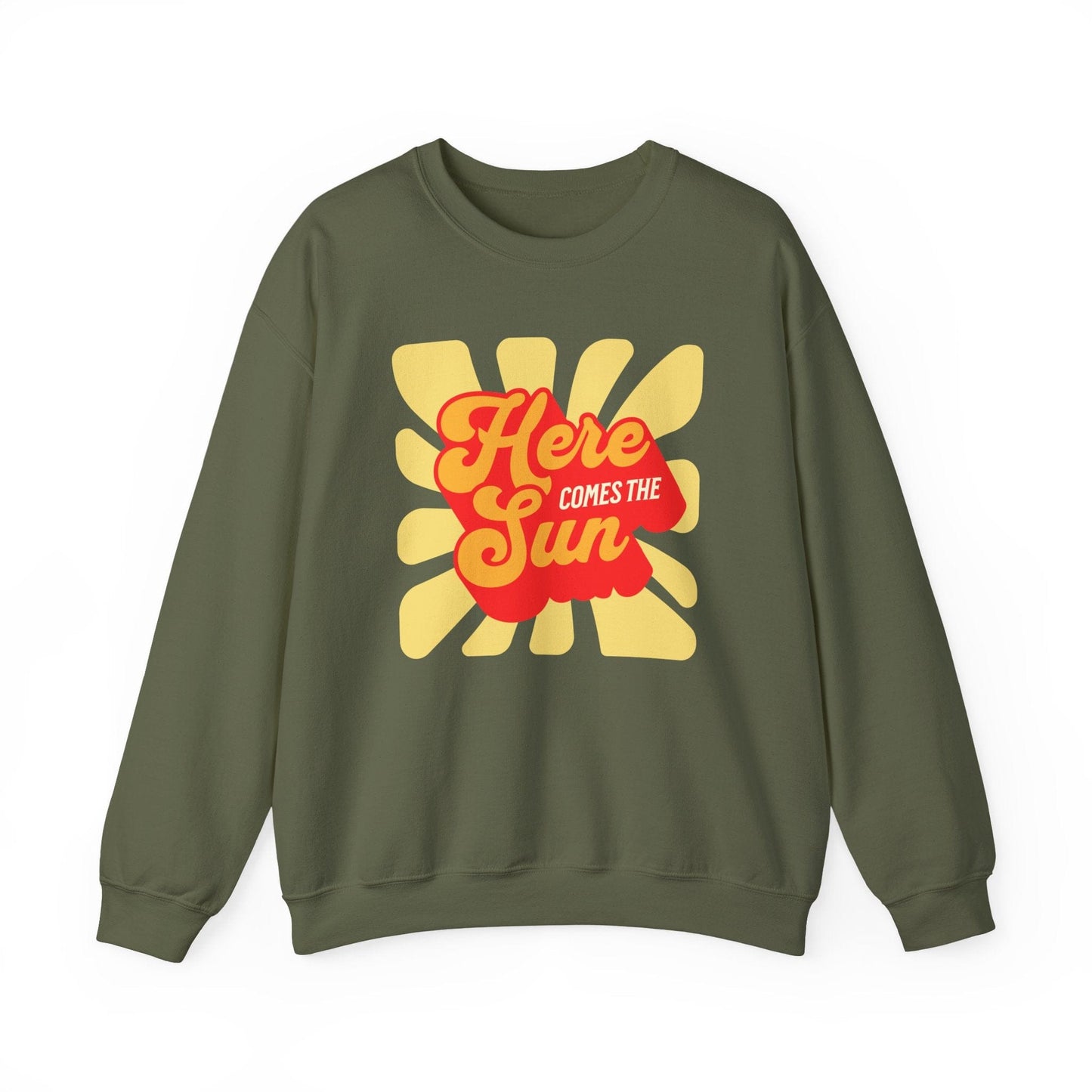 Here Comes the Sun – Retro Sunburst Sweatshirt