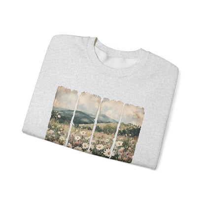 Let Kindness Bloom Shirt | Watercolor Floral Landscape Sweatshirt
