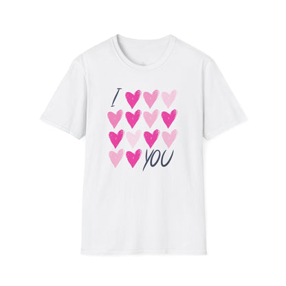 I Love, Love, Love You Hearts Shirt | Valentine Graphic Tee
