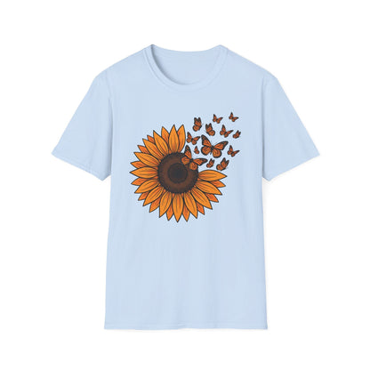 Sunflower & Monarch Butterflies Shirt | Nature-Inspired Floral Graphic Tee