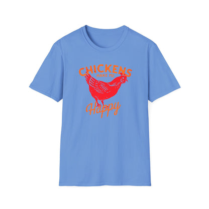 Chickens Make Me Happy t-shirt | Funny Farm Life Graphic Tee