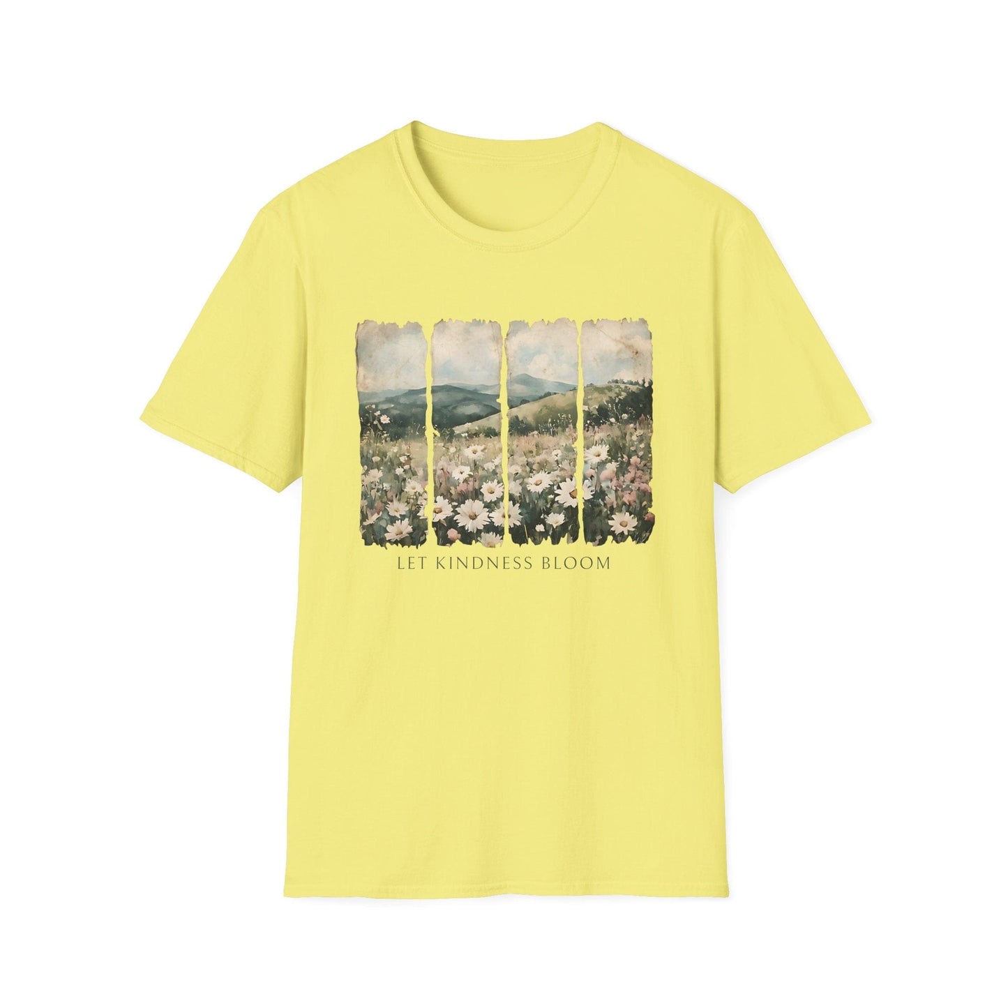 Let Kindness Bloom Shirt | Watercolor Floral Landscape Graphic Tee
