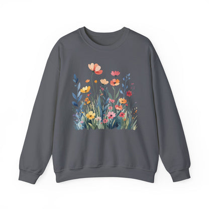 Wildflower Meadow Sweatshirt | Soft Spring Floral Design