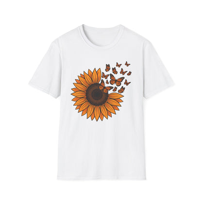 Sunflower & Monarch Butterflies Shirt | Nature-Inspired Floral Graphic Tee