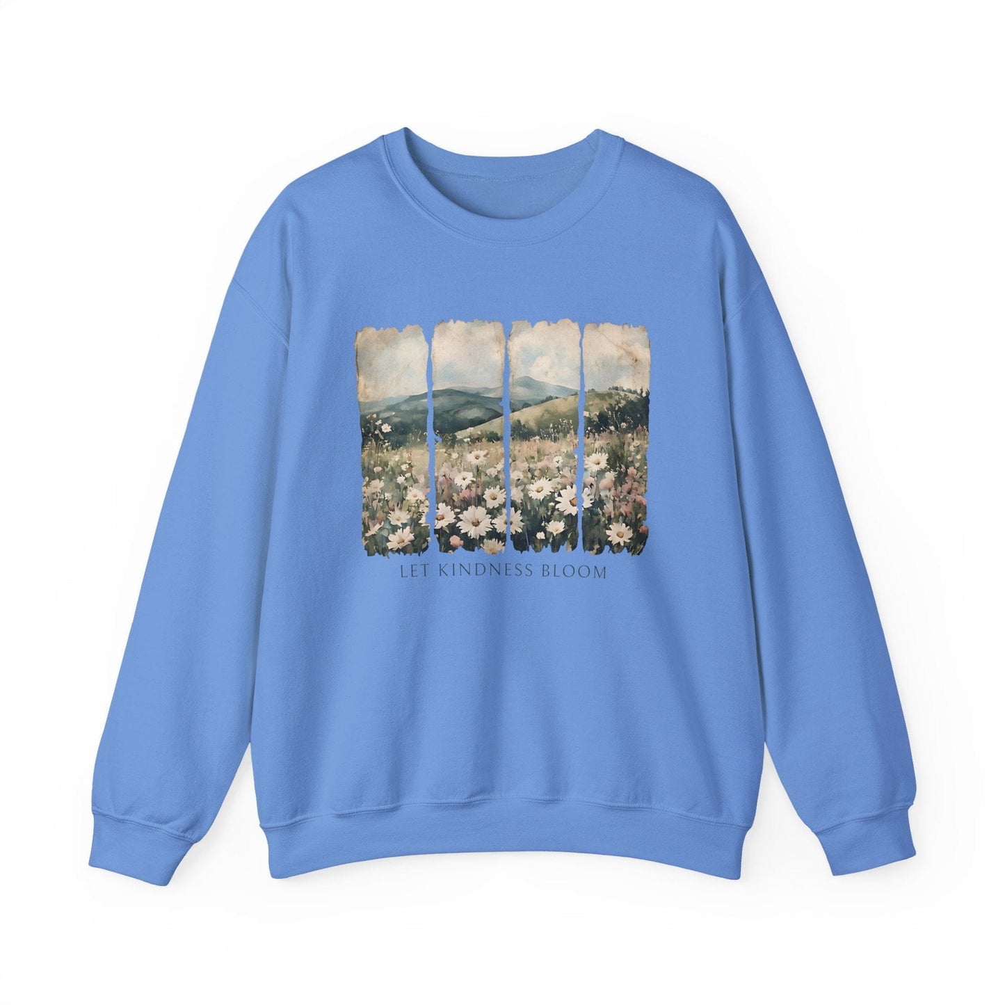 Let Kindness Bloom Shirt | Watercolor Floral Landscape Sweatshirt