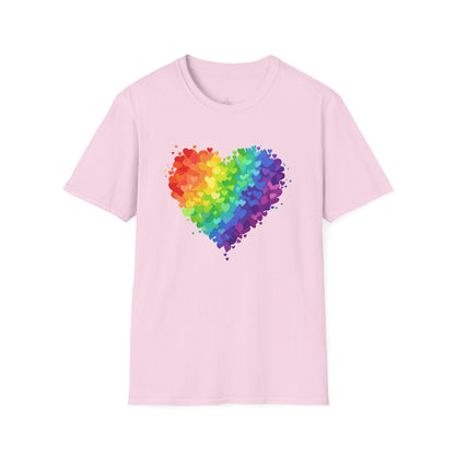 Rainbow Heart Love Shirt | Valentine Graphic Tee