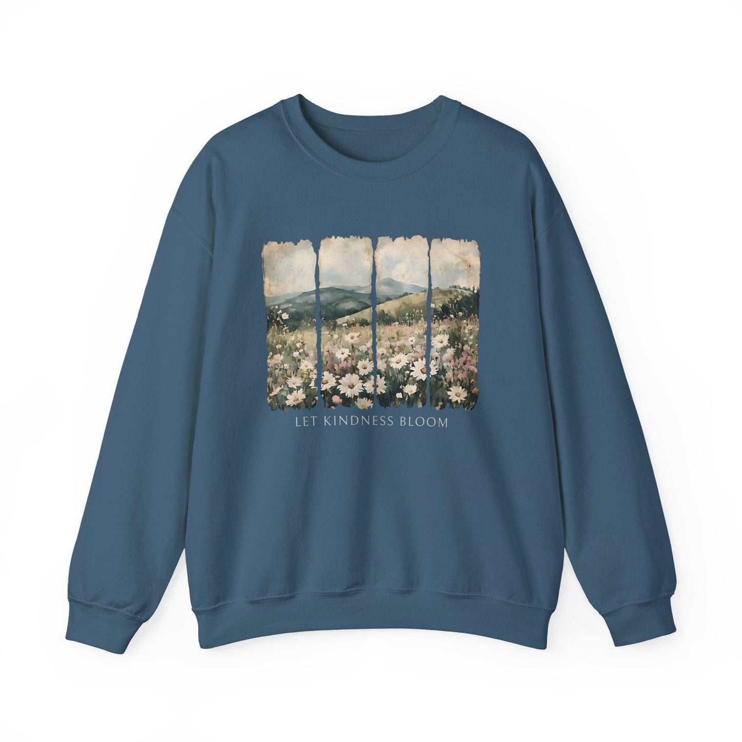 Let Kindness Bloom Shirt | Watercolor Floral Landscape Sweatshirt