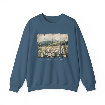 Let Kindness Bloom Shirt | Watercolor Floral Landscape Sweatshirt