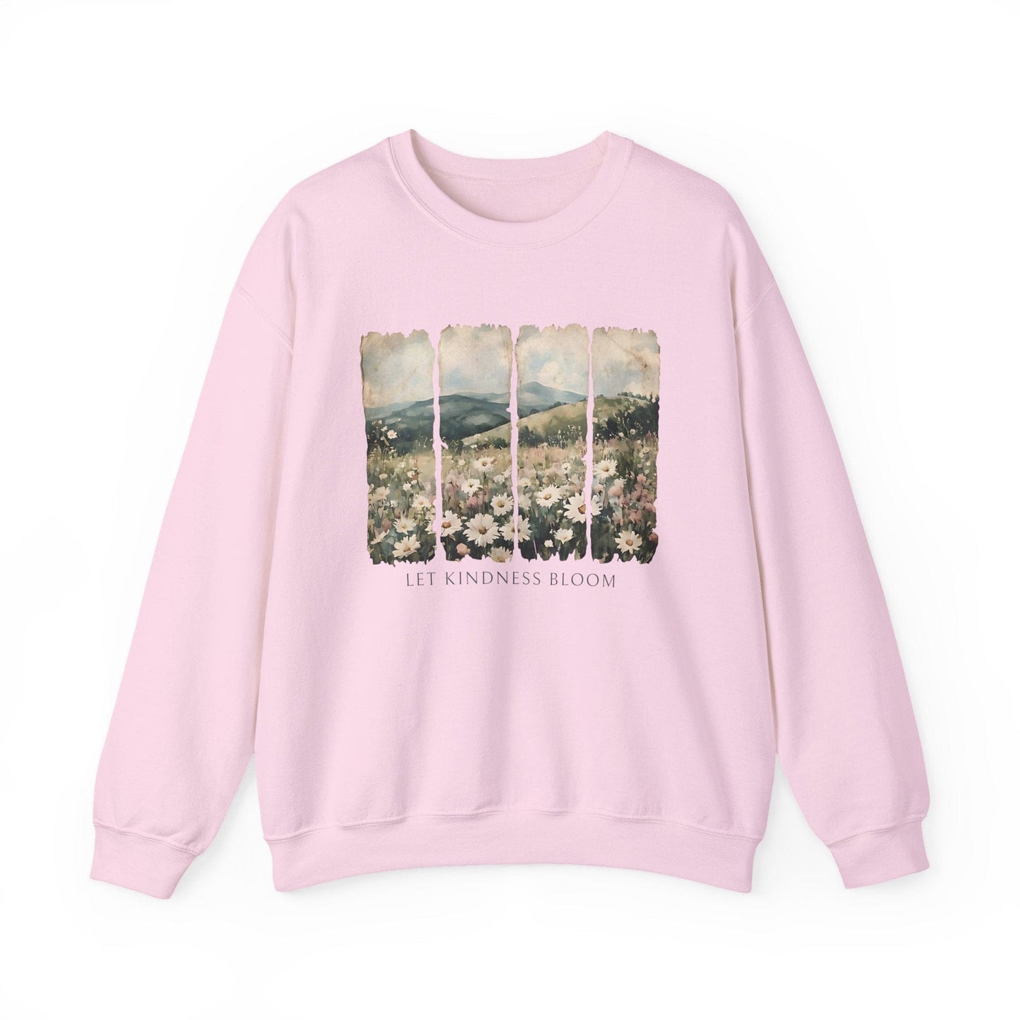 Let Kindness Bloom Shirt | Watercolor Floral Landscape Sweatshirt
