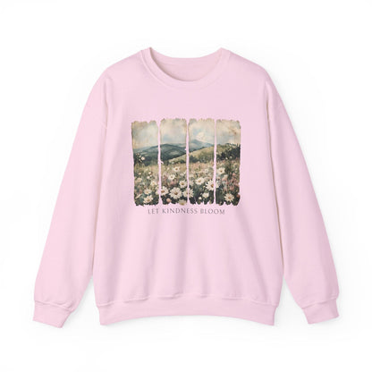 Let Kindness Bloom Shirt | Watercolor Floral Landscape Sweatshirt