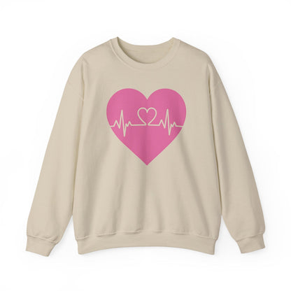Heartbeat Love Valentine Shirt | Heart Pulse Graphic Sweatshirt
