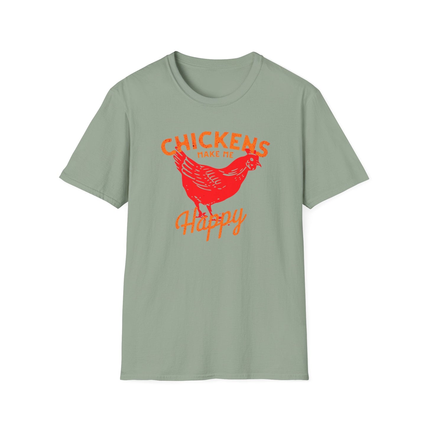 Chickens Make Me Happy t-shirt | Funny Farm Life Graphic Tee
