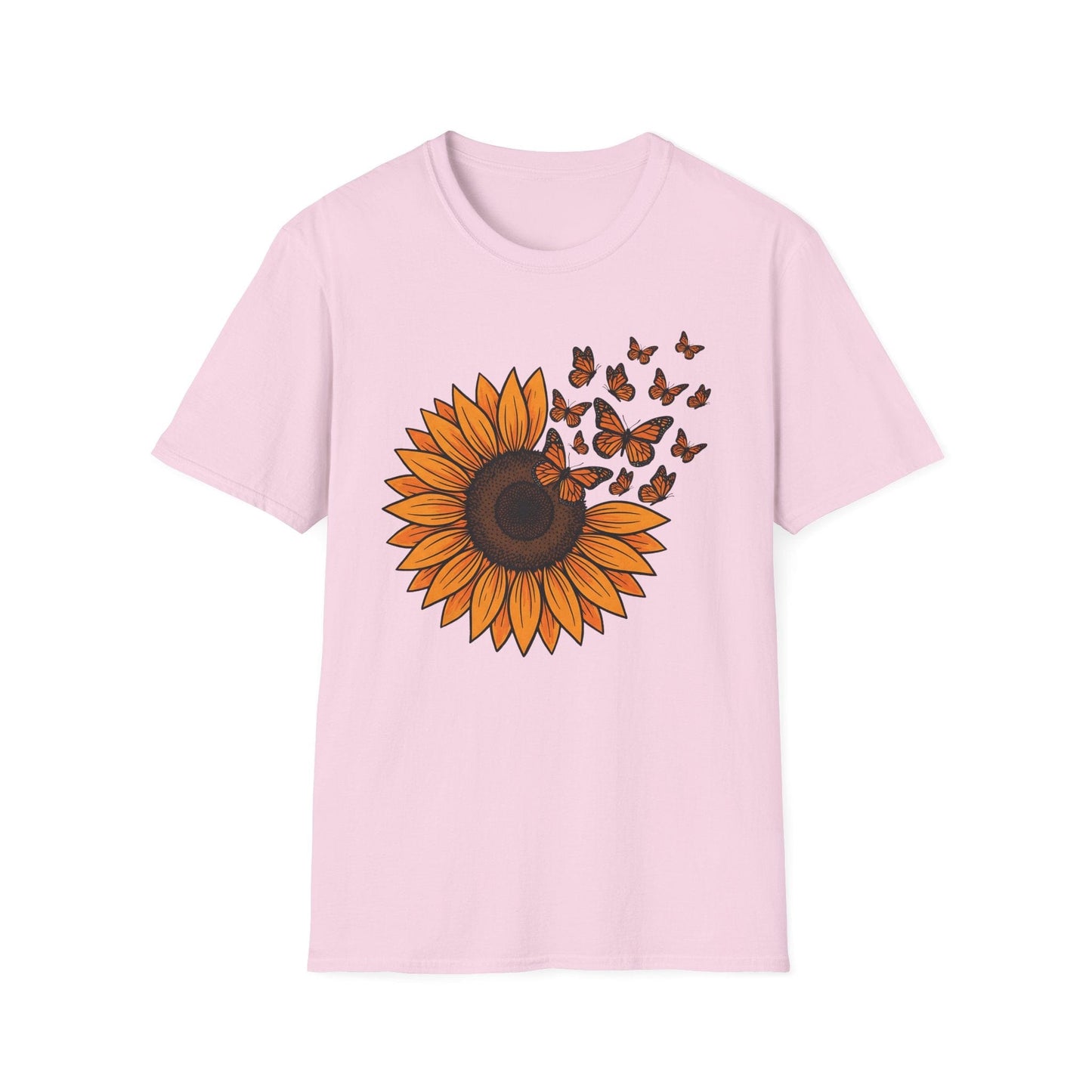 Sunflower & Monarch Butterflies Shirt | Nature-Inspired Floral Graphic Tee