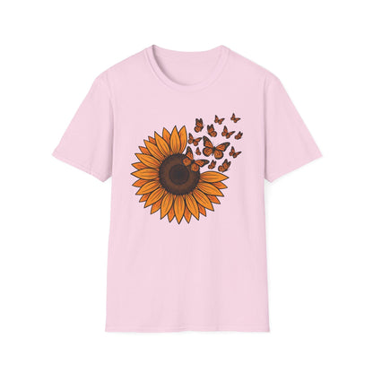 Sunflower & Monarch Butterflies Shirt | Nature-Inspired Floral Graphic Tee
