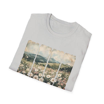 Let Kindness Bloom Shirt | Watercolor Floral Landscape Graphic Tee