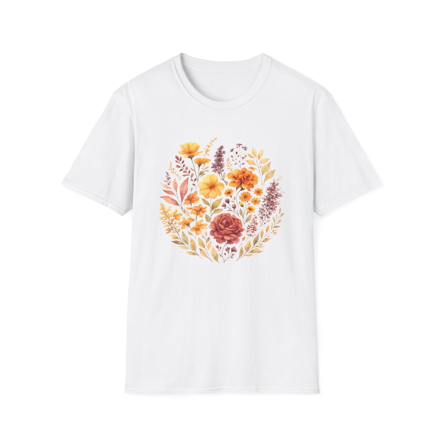Soft Spring Floral Bouquet Shirt | Watercolor Wildflower Graphic Tee