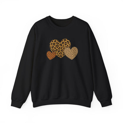 Leopard Heart Valentine Shirt | Trendy Animal Print Valentine Sweatshirt