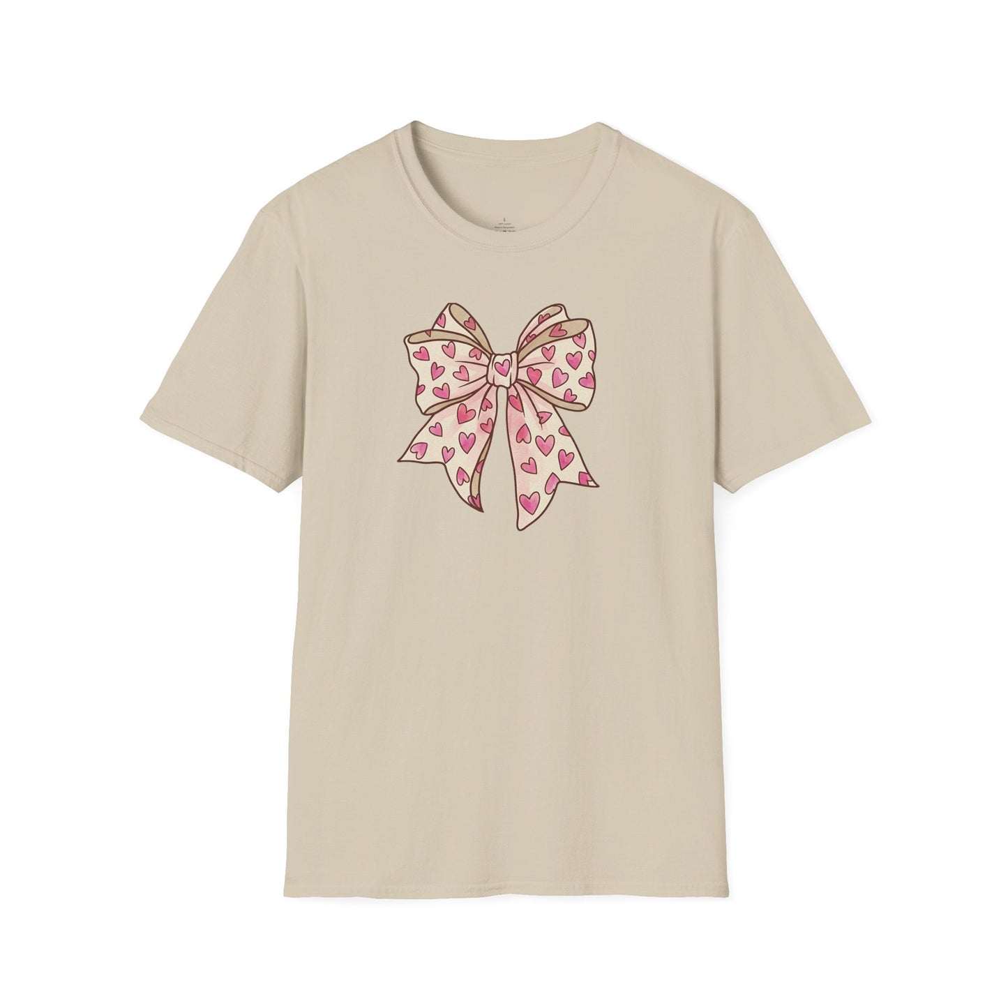 Pink Heart Bow Valentine Shirt | Cute Coquette Graphic Tee