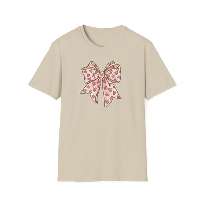 Pink Heart Bow Valentine Shirt | Cute Coquette Graphic Tee